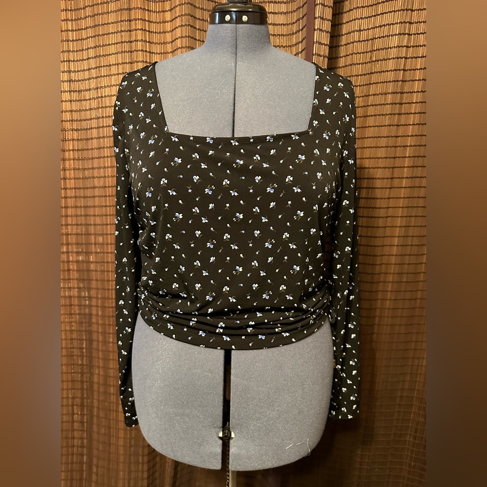 Michael Kors square neck floral top